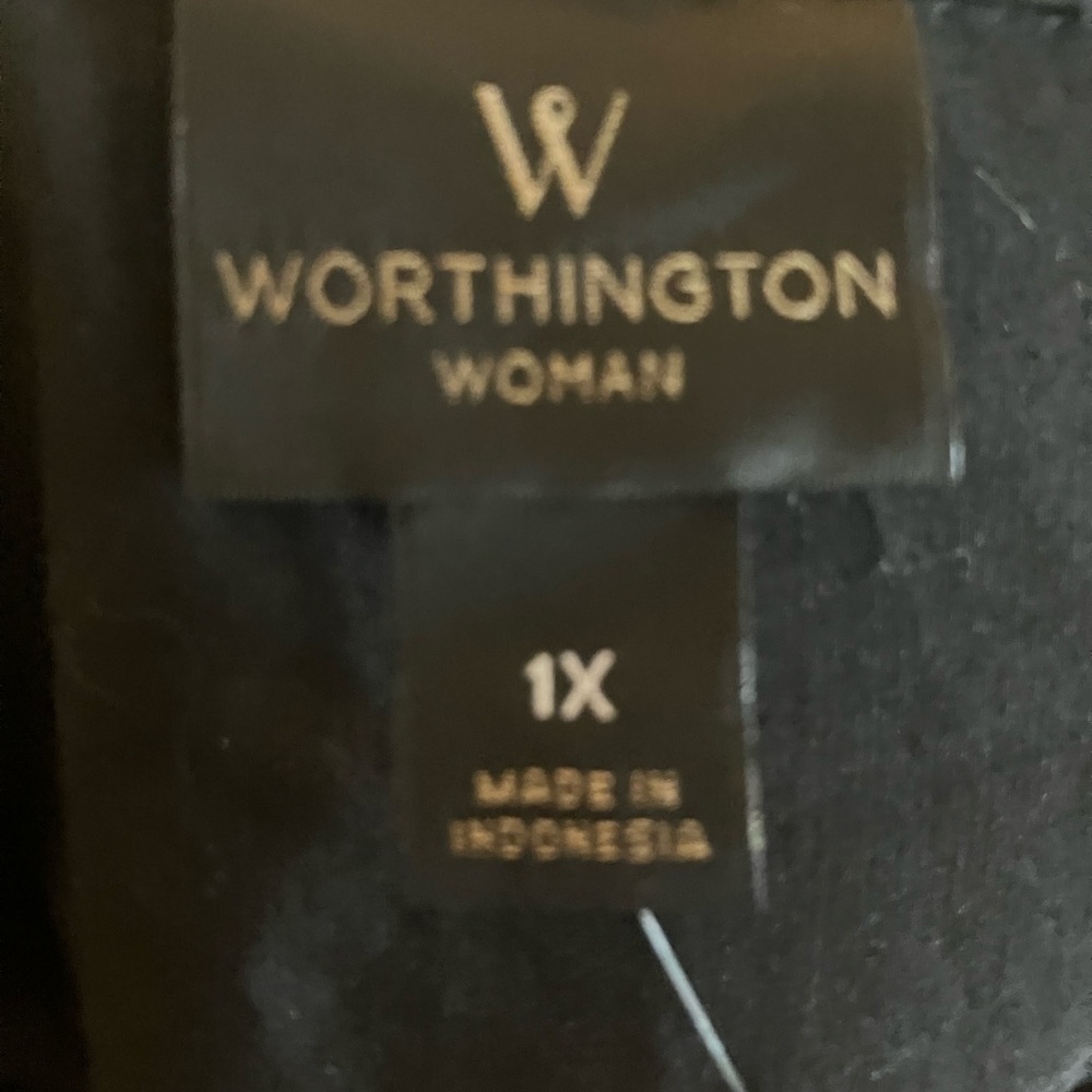 Worthington Black Button Down Shirt - Picture 3 of 4